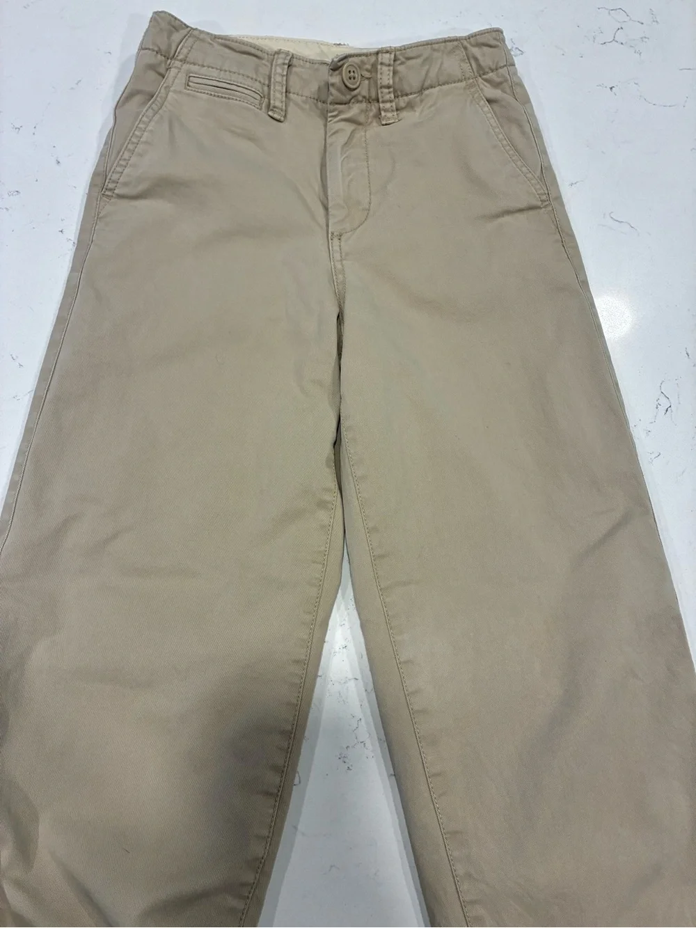 Kids Khaki Lined Chino Pants - Classic Beige